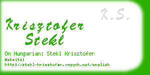 krisztofer stekl business card